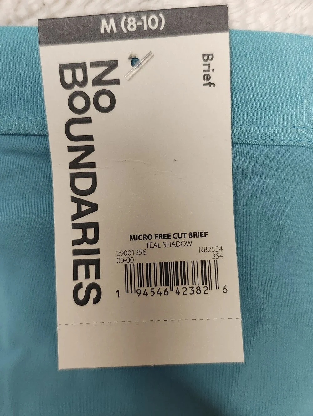 • NWT No Boundaries Women's Micro Free Cut Brief Size Medium Teal Shadow